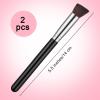 2 Pcs Concealer Brush Beauty Brushes Under Eye Triangle Small Nose Contour Foundation Makeup Brush Angled Under Eye Brightening Brushes for Cream Face Contour Blending (Black) view 2