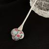 EWUROI S925 silver antique enamel colored classical hairpin view 4