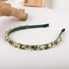YARN & INK Women's Emerld Headbands Non Slip, Fashion Headband Cute Beaded Bling HairBand Hair Accessories Vintage for Women Girls (Green Rhinestones) view 4