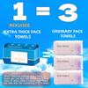 Disposable face towel. MIXUISEE thick and soft face towels. 100% cotton face cloths.facial towels 150% thickness.Remove makeup and cleansing.Suitable for sensitive skin. (Extra thick 210 pieces) view 3