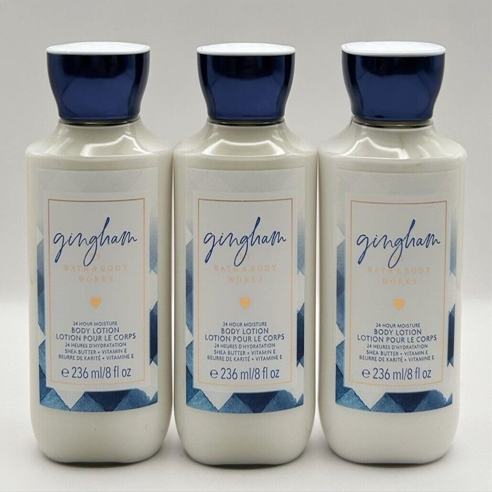 3 gingham Daily Nourishing Bath & Body Super Smooth Body Lotion 8 OZ