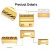 2Pcs Hair Clipper Cutter Head Replacement BladeCompatible For WAHL8148/8591/8509/2241/2240 Electric Hair Trimmer Accessories Blade Parts(Gold) view 4