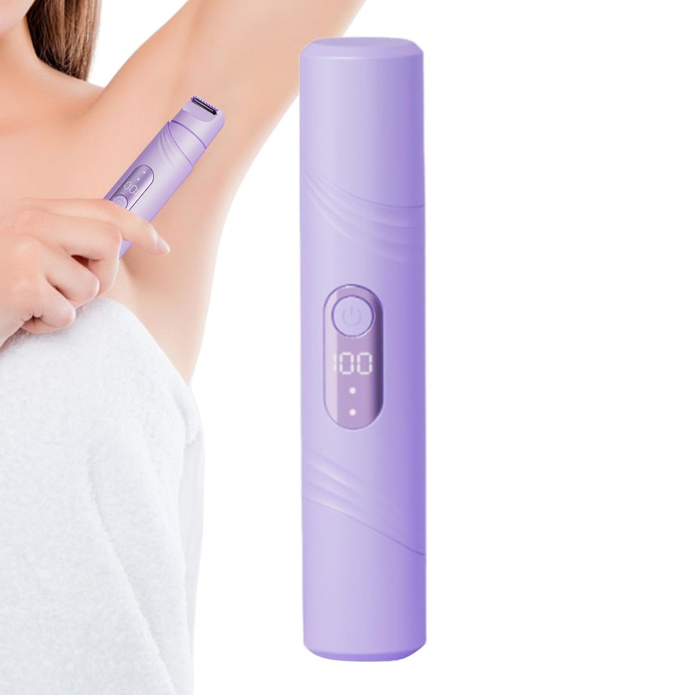 Electric Shaver for Women, 2-in-1 Women Electric Razor, Washable Double-Head LCD Digital Display Trimmer Rechargeable Waterproof for Arm Private Personal Bikini
