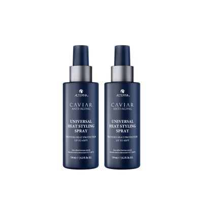 Alterna Haircare CAVIAR Anti-Aging Universal Heat Styling Spray 4.2 Fl Oz | Heat Protectant for Wet or Dry Hair | Detangles, Smooths, and Softens | Eliminates Frizz, Resists Humidity (2 Pack)