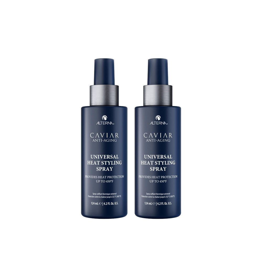 Alterna Haircare CAVIAR Anti-Aging Universal Heat Styling Spray 4.2 Fl Oz | Heat Protectant for Wet or Dry Hair | Detangles, Smooths, and Softens | Eliminates Frizz, Resists Humidity (2 Pack)