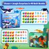40 Kids Bath Bombs with Surprise Inside, Ocean & Jungle Animal Toys Gift Set with Natural Child-Safe Ingredients, Travel-Friendly Bath Bombs for Boys and Girls, Great for Birthdays, Christmas & Easter view 2