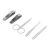 5 Pcs Blue Nail Clippers Set, Manicure Tools, Stainless Steel Nail Care Kit with Flat Bevel Nail Clipper, Eyebrow Clipper, Ear Spoon, Nail File, Cork Storage for Home Travel view 2