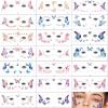 20 Sheets Glitter Fairy Makeup Tattoo Kit,Fairy Face Gems & Butterfly Temporary Tattoos for Eyes,Princess Rave Party for Womens,Costume,Butterfly Costume view 1