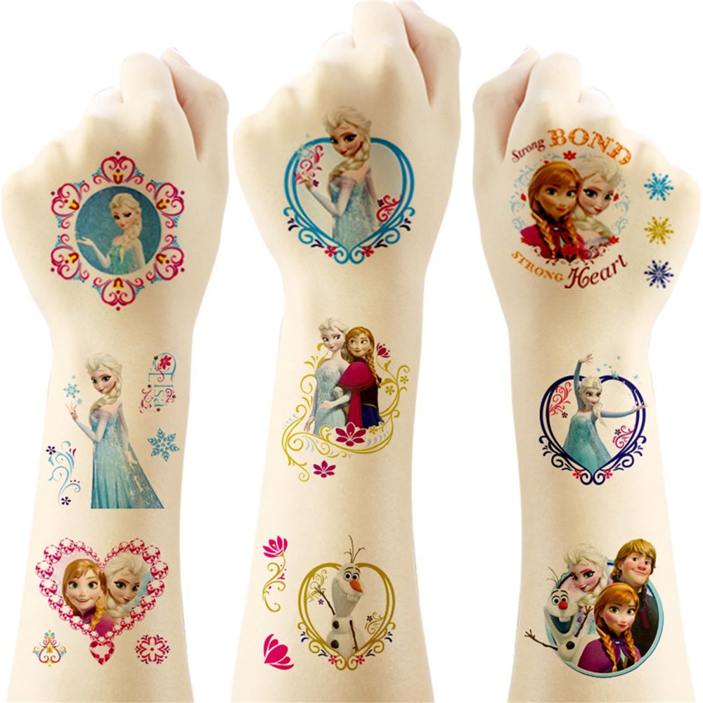 20PCS Cute Frozen Temporary Tattoos Stickers Cute Cartoon Waterproof Temporary Tattoos Stickers, Reward Supplies,Birthday Party Halloween and Christmas Surprise Decoration Supplies
