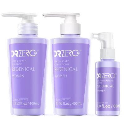 DR ZERO Redenical Series Hair Growth for Women, Japanese Hair Care, Volumize Thickening, Cleanse Hydrate Damaged Hair and Scalp, Sulfate & Silicone-Free