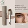 2PCS Cool Toned Liquid Contour Stick for Fair Pale Light Olive Skin, Grey Nose Contour with Brush, Long Lasting Cream Bronzer Gray, Blendable Lightweight Contouring Makeup #01 Cool Taupe Brown view 4