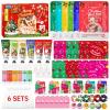 60Pcs Christmas Spa Party Supplies Set  6 Spa Day Kits with Face/Lip/Eye/Hand/Foot Care,Festive Spa Gift Set for Sleepovers,Holiday Parties,Slumber Party & Secret Santa Gifts,All Skin Types Safe view 1
