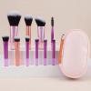 Btgghytr 10Pcs Makeup Brushes Set Highlight Blusher Concealers Eye Brushes Synthetics Fiber Makeup Brush Set Eyebrow view 3
