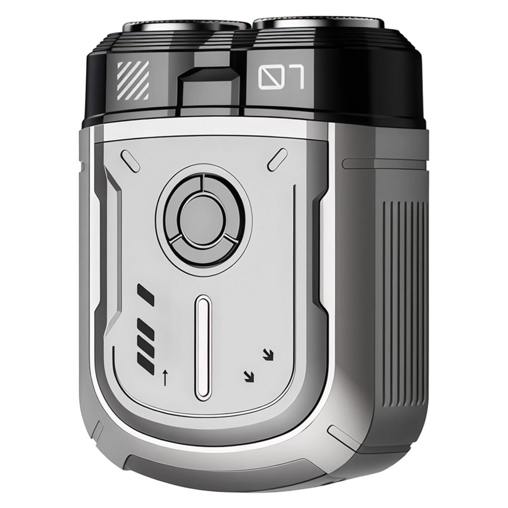 NinthAvenue Basics Men Mini Shaver Electric for, Blade Design Ring Dual, Travel Shaving Ipx7 Waterproof, Alloy Compact Body, 1 Fast Hour Charging, Charging Cable and Cleaning Brush Includes