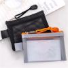 15pcs Small Cosmetic Bag Mini Transparent Mesh ID Card Holder Bank Card Zipper Coin Pocket Travel File Bag Storage Organizer(Pink) view 3
