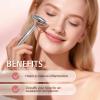 erdnretl Gua Sha & Face Roller, Stainless Steel Gua Sha Facial Tools,Lymphatic Drainage Massager for Face, Eyes,Chin & Jawline Sculpting,Body Gua Sha Tools with Pouch (Light Silver) view 2