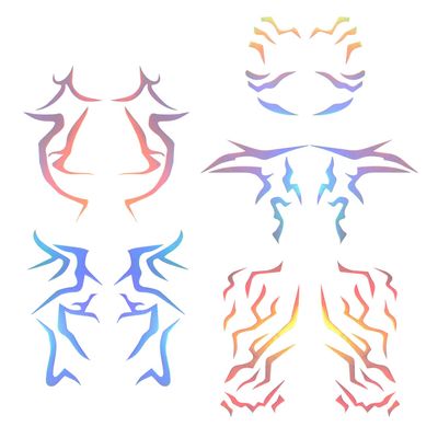 10pcs Anime Movie Temporary Tattoos, Cosplay Tattoo Stickers for Halloween Role Play Costume Props Anime Party Accessories (Colored)