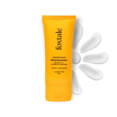 Foxt-ale SPF 50 Vitamin C Glow with PA++++ & Niacinamide | Lightweight | Fast Absorbing | Prevents Tanning | No White Cast | Non-Greasy | For Men & Women | All Skin Types | 50 Ml