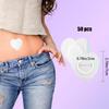 Disposable Castor Oil Patches for Belly Button - 50Pcs Breathable Anti Leakage Pads, Abdomen & Joint Relief, Organic Cotton No-Wash(White,Heart Shape) view 2