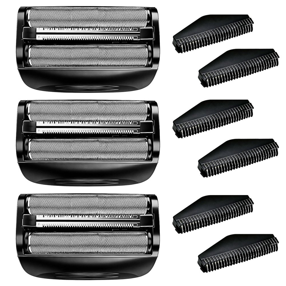 3PCS Shaver Replacement Foil Compatible with Remington PF7400, PF7500, and PF7600 Foil Shavers,Black