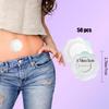 50Pcs Castor Oil Patches flower Shape Self-Adhesive Castor Oil Belly Button Patch White view 2