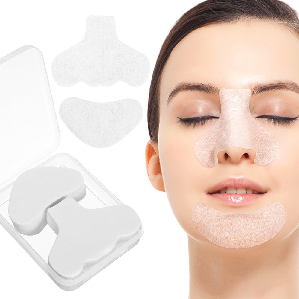 Veemoon 200 Pcs Nose And Chin Cotton Pads Deep Cleansing Pore Strips for Blackhead Removal Proper Facial Patches for Nose Chin Forehead And Cheeks Multipack Skin Care Pads