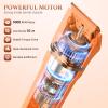 HOHOLE 5-in-1 Bikini Trimmer for Women, IPX7 Waterproof Electric Razors Shaver, Cordless Body Hair Trimmer, Facial & Pubic Hair Removal, Ceramic Blade (Pure Orange) view 2