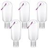 10 Pack Refillable Travel Plastic Bottles Containers with Keychain Clip Empty Travel Size Holder Leakproof Squeeze Portable Plastic Bottles with Flip Cap for Home Office Outdoor view 1