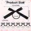 12PCS Silky Satin Hair Bows Ties Elegant Bowknot Ribbon Accessories Ponytail Holders Cute Elastics Hair Bands for Women, Girls view 2
