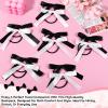 12PCS Silky Satin Hair Bows Ties Elegant Bowknot Ribbon Accessories Ponytail Holders Cute Elastics Hair Bands for Women, Girls view 3