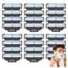 Men's Razor Blades, 24PCS Precision Shaving Blades with Dual Lubrication, Compatible with Mach3 Razors, Close Shave, Men's Universal Manual Razor Blades Refill view 1