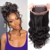 360 Lace Frontal 360 HD Transparent Full Lace 12A Unprocessed Brazilian Remy Human Hair Body Wave Frontal Bleachable Knots 360 Closure Natural Color (12 Inch) view 1