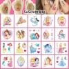 20Sheets Disney Princess Temporary Tattoos Birthday Themed Party Supplies Decoration Favors Cartoon Cute Sticker for Kids Boys Home Activity Class Prizes Carnival Christmas Rewards (Princess) view 4