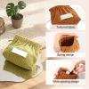 ANYSENT Corduroy Makeup Bag,2025 New Mini Elastic Hair Tie Organizer,Portable Small Pouches Travel Storage Bags Toiletry Purse,Case Accessories for Coin Lipstick (Green) view 3
