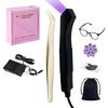 UV Lash Light Foot Pedal for Eyelash Extensions Handheld Mini Uv Lash Tweezer Light Portable LED Flash Cure Lamp Waterproof 1S Curing Safe with UV-Protection Glasses, Eye Patches, Tweezer and Glue Cup view 1