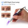 UV Lash Light Foot Pedal for Eyelash Extensions Handheld Mini Uv Lash Tweezer Light Portable LED Flash Cure Lamp Waterproof 1S Curing Safe with UV-Protection Glasses, Eye Patches, Tweezer and Glue Cup view 2