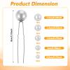 18 Pieces Bridal Hair Accessories Wedding Pearls Hair Pins U Shaped Pearl Clips for Bride Bridesmaid Women Girls (Silver) view 2
