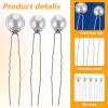18 Pieces Bridal Hair Accessories Wedding Pearls Hair Pins U Shaped Pearl Clips for Bride Bridesmaid Women Girls (Silver) view 4