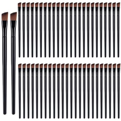 50 Pcs Angled Eyebrow Brushes Bulk, Angled Eyeliner Brush Tinting Brushes for Women, Eye Liner Brush Eye Makeup Applicator Cosmetic Tool