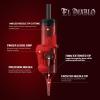 INKin Tattoo Cartridge Needles with Ultra-Fine Extra-Long Tip, #12 Standard 0.35mm Round Liner 5RLT, Professional Tattoo Needles with Comfortable Silicone Grips for Precision (EL Diablo 1205RLT) view 2