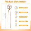 18 Pieces Bridal Hair Accessories Wedding Pearls Hair Pins U Shaped Pearl Clips for Bride Bridesmaid Women Girls (Gold) view 2