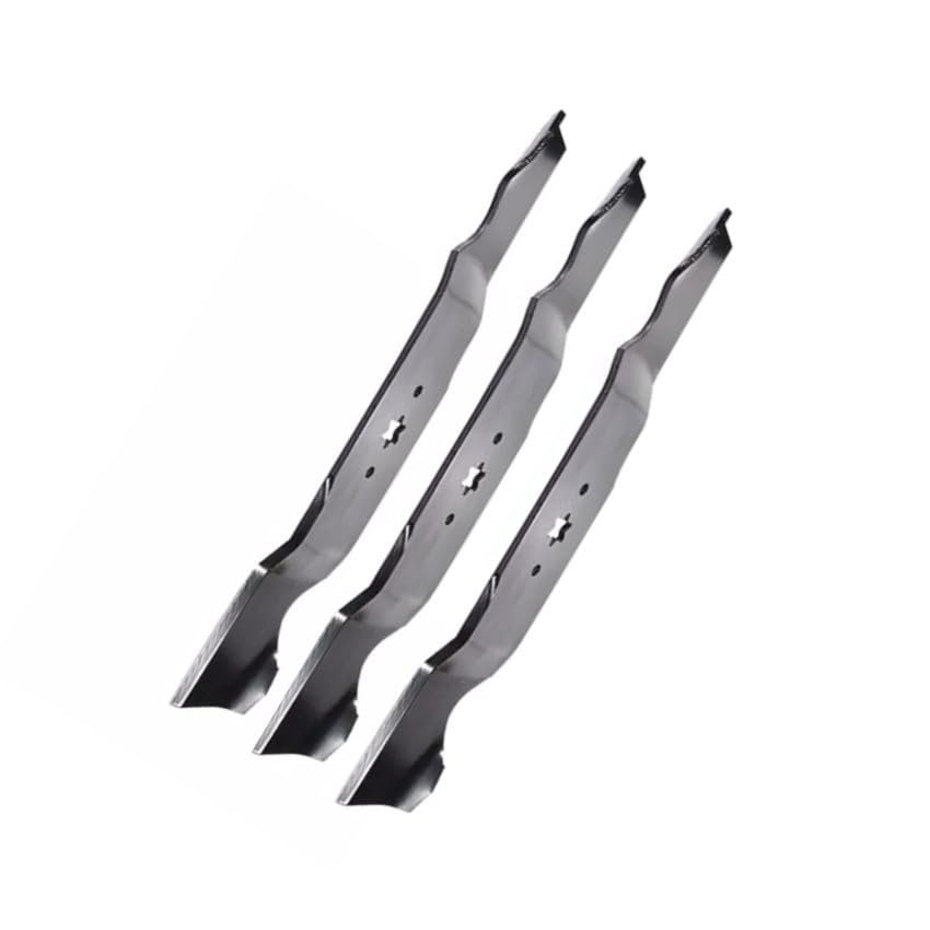 942-0677 942-0677A 942-0677B KT740-3011 11719 7420677 9420677B GTX1054 GT1054 GT1554 GT1554VT 13AK11BK009 13AK11BK010 13AK92AK010 13VR92AK009 GT2300 3 Blades For Compatible with Cub Cadet 54" Deck
