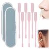 AprYew 2-in-1 Nasal Hair Cutter, Nose Hair Trimmer for Men Women, 360 Rotating Portable Manual Nose Hair Remover Tool with Ear Picker, Double Sided Noses Hairs Knife Travel Essentials (Pink, 6PC) view 1