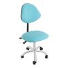 BRICZUNA Rolling Stools with Wheels, Ergonomic Rolling Stool Chair with Backrest, Vanity Chairs with Wheels, Adjustable Saddle Stool Chair with Back Support, Swivel Chairs for Salon & Office (Blue) view 1
