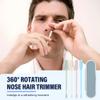 AprYew 2-in-1 Nasal Hair Cutter, Nose Hair Trimmer for Men Women, 360 Rotating Portable Manual Nose Hair Remover Tool with Ear Picker, Double Sided Noses Hairs Knife Travel Essentials (Beige, 6PC) view 4