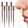 AprYew 2-in-1 Nasal Hair Cutter, Nose Hair Trimmer for Men Women, 360 Rotating Portable Manual Nose Hair Remover Tool with Ear Picker, Double Sided Noses Hairs Knife Travel Essentials (Coffee, 6PC) view 1