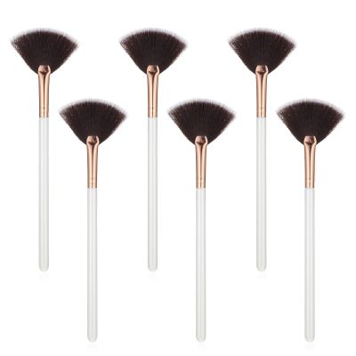 6 Pieces Fan Brushes Facial Brushes Face Mask Brush Applicator Slim Soft Fan Mask Brush Esthetician Supplies for Mud Cream Peel Makeup