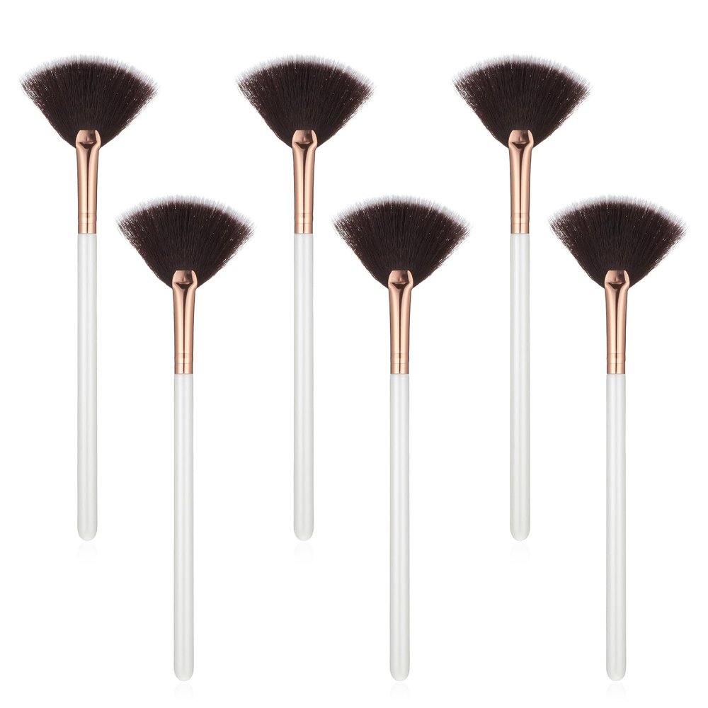 6 Pieces Fan Brushes Facial Brushes Face Mask Brush Applicator Slim Soft Fan Mask Brush Esthetician Supplies for Mud Cream Peel Makeup