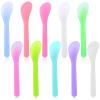 10 PCS 5inch Makeup Scoops, 10 Color Plastic Beauty Spoon Face Mask Plastic Spoon Reusable Cosmetic Dig Scoop Spatula Mask Tip, Masks Mixing Spoons Reusable FacialSkin Care Tools for DIY Facemask view 1