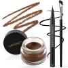 LAVONE Eyeliner Set - Waterproof Makeup Kit with Liquid Eye Liner Pencil, Gel Eyeliner and Angled Eye Liner Brush, Waterproof, Smudge Resistant, Long Lasting Formula - Light Brown view 1